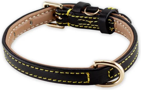 Brute Strength - Luxe leren halsband hond - Zwart - S - (26 - 33 cm) x 1,5cm thumbnail 7