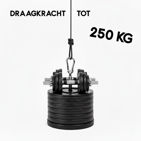 Paracord 550 - Touw - 4 mm - 20 meter - Zwart - 250 kg trekkracht - Niet elastisch thumbnail 3