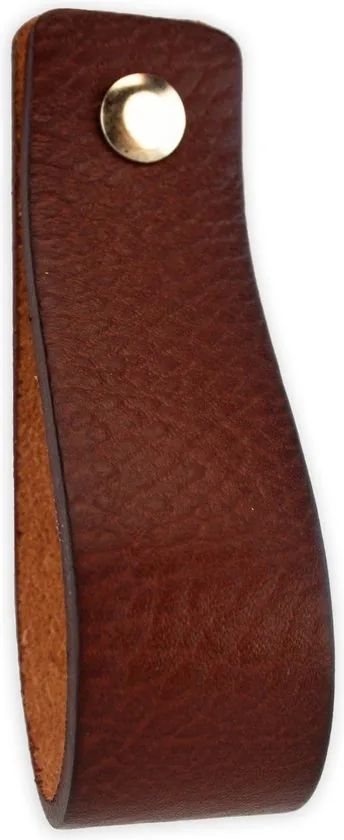 Leren handgrepen - Cognac - 48 stuks - 20,0 x 2,5 cm - incl. 3 kleuren schroeven - Handgrepen leer - Leren meubelgreep thumbnail 5