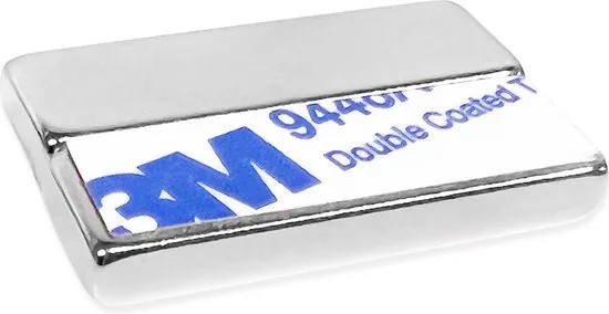 Brute Strength - Super sterke zelfklevende 3M magneetstrip - Vierkant - 30 x 10 x 4 mm - 20 Stuks - Messenmagneet - Blokmagneet thumbnail 2