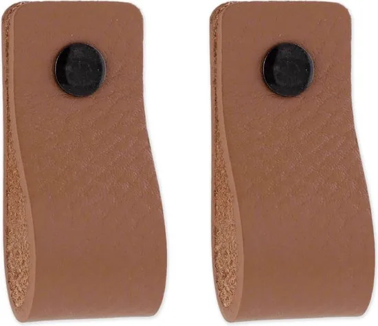 Leren handgrepen - Taupe - 12 stuks - 12,5 x 2,5 cm - incl. 3 kleuren schroeven - Handgrepen leer - Leren meubelgreep thumbnail 6