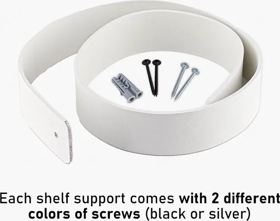 Leren plankdragers - Wit - 4 stuks - Echt lederen planken dragers - Wandplank industrieel - Legplankdrager - Schapdrager thumbnail 8