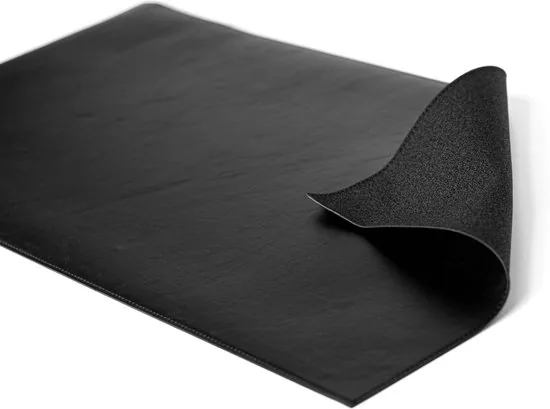 Brute Strength - Luxe Bureau Onderlegger Kunstleer - Zwart - Bureau Organizer - 80x40 cm - Thuiswerken - Bureaumat thumbnail 2
