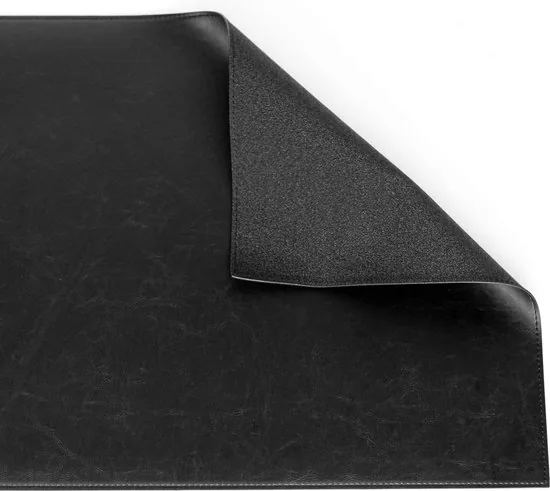 Brute Strength - Luxe Bureau Onderlegger Kunstleer - Zwart - Bureau Organizer - 80x40 cm - Thuiswerken - Bureaumat thumbnail 3