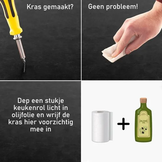 Brute Strength - Luxe Bureau Onderlegger Kunstleer - Zwart - Bureau Organizer - 80x40 cm - Thuiswerken - Bureaumat thumbnail 8