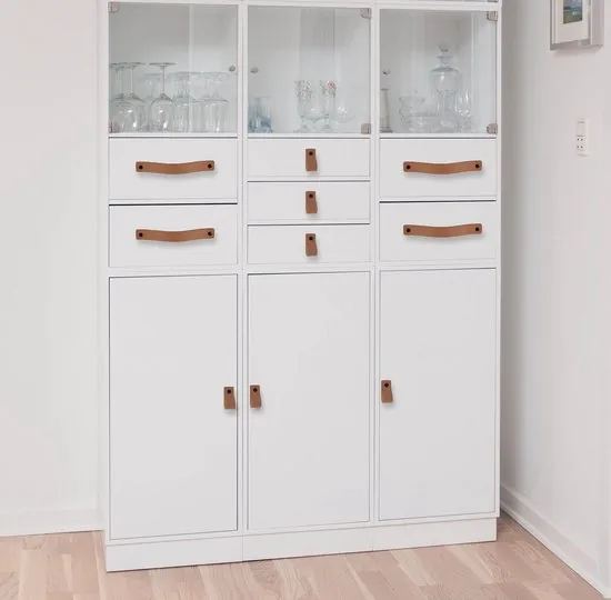 Leren handgrepen - Taupe - 24 stuks - 12,5 x 2,5 cm - incl. 3 kleuren schroeven - Handgrepen leer - Leren meubelgreep thumbnail 7