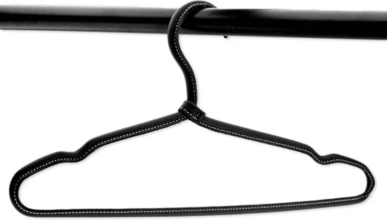 Brute Strength - Luxe leren kleerhanger - 6 stuks - Zwart - Luxe kledinghanger thumbnail 3
