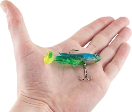 Brute Strength - Kunst Aas Set - Roofvissen Pluggen Met Haak Set Voor Snoek/Baars Roofvis kunstaas - 8 cm - 20 Stuks - Shads thumbnail 4