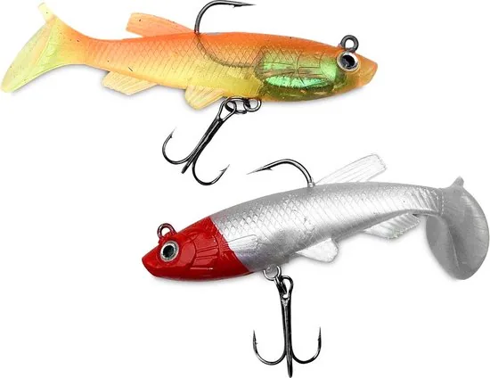 Brute Strength - Kunst Aas Set - Roofvissen Pluggen Met Haak Set Voor Snoek/Baars Roofvis kunstaas - 8 cm - 20 Stuks - Shads thumbnail 8