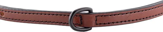 Brute Strength - Luxe leren halsband hond - Bruin met zwarte stiksels - S - (26 - 33 cm) x 1,5cm thumbnail 5