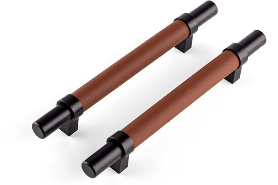 Brute Strength - Leren handgrepen - 128 mm hartafstand - 4 stuks - Afbeelding 1