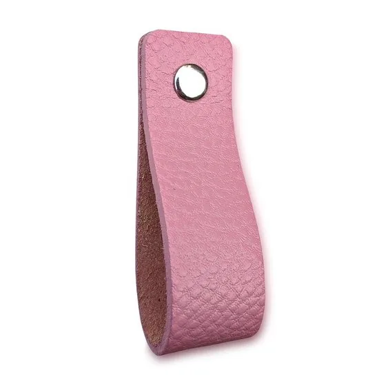 Leren handgrepen - Zacht Roze - 4 stuks - 16,5 x 2,5 cm - incl. 3 kleuren schroeven - Handgrepen leer - Leren meubelgreep thumbnail 4