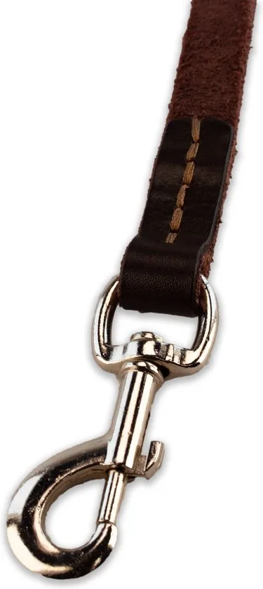 Multifunctionele Hondenriem - 220cm - Bruin - leren hondenriem - 100% volnerfleer thumbnail 9