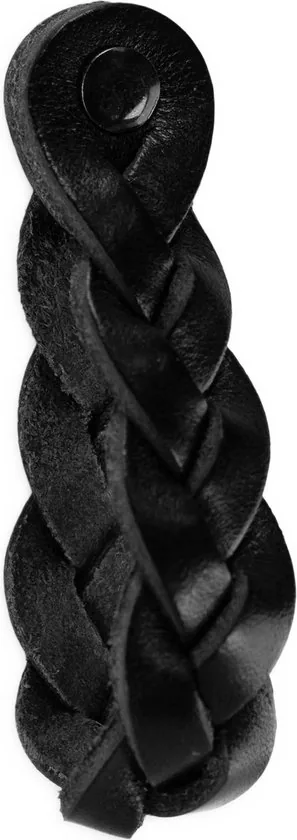 Leren handgrepen - Zwart - 12 stuks - Gevlochten - 20 x 2,5 cm - incl. 3 kleuren schroeven thumbnail 7