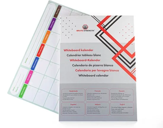 Brute Strength - Magnetisch Weekplanner whiteboard (8) - A3 - Zelf plakkend - Sticky planner - Planbord - Familieplanner thumbnail 2