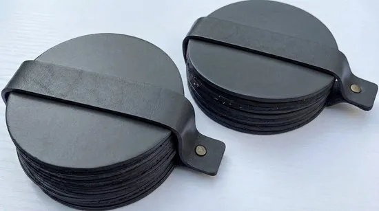 Brute Strength - Onderzetters voor glazen - Leer - Grijs - Rond - 10 stuks - Grijze leren onderzetters thumbnail 4