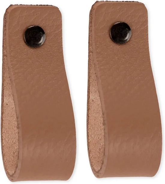 Leren handgrepen - Taupe - 24 stuks - 16,5 x 2,5 cm - incl. 3 kleuren schroeven - Handgrepen leer - Leren meubelgreep thumbnail 5