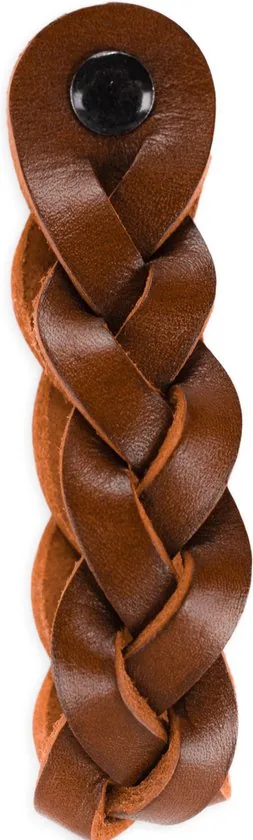 Leren handgrepen - Cognac - 6 stuks - Gevlochten - 20 x 2,5 cm - incl. 3 kleuren schroeven - Handgrepen leer thumbnail 5