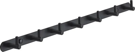 Brute Strength - RVS Kapstok 7 - haaks - 54 cm - Mat Zwart - Wandkapstok - Hangende Design Muurkapstok - Afbeelding 1