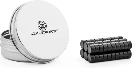 Brute Strength - Super sterke magneten - Rond - 10 x 5 mm - 60 Stuks - Zwarte magneten - Neodymium magneet sterk thumbnail 2