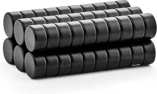 Brute Strength - Super sterke magneten - Rond - 10 x 5 mm - 60 Stuks - Zwarte magneten - Neodymium magneet sterk thumbnail 4