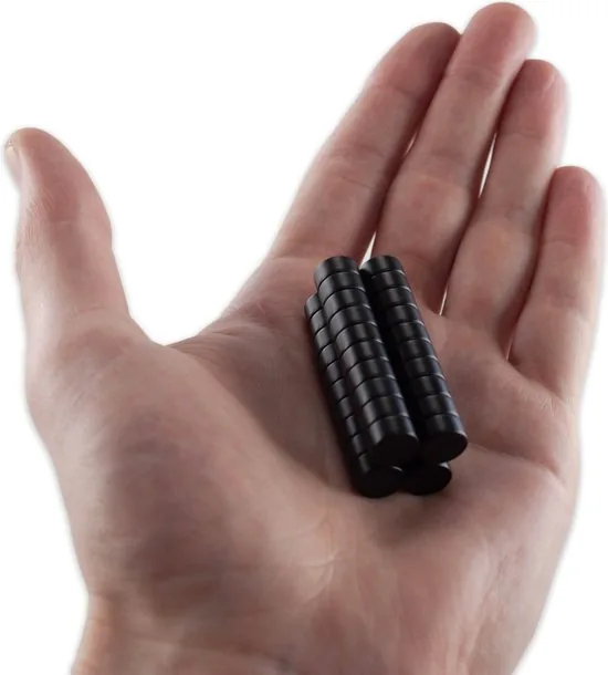 Brute Strength - Super sterke magneten - Rond - 10 x 5 mm - 60 Stuks - Zwarte magneten - Neodymium magneet sterk thumbnail 5
