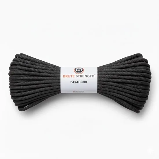 Paracord 550 - Touw - 4 mm - 30 meter - Zwart - 250 kg trekkracht - Niet elastisch - Afbeelding 1