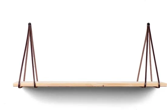 Leren plankdragers gesplitste draden - Bruin - 6 stuks - Echt lederen planken dragers thumbnail 5