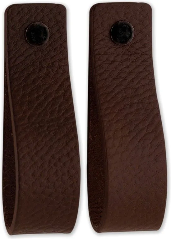 Leren handgrepen - Kastanje Bruin - 4 stuks - 20 x 2,5 cm - incl. 3 kleuren schroeven thumbnail 5