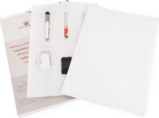 Brute Strength - Whiteboard voor Koelkast - Wit - A3 formaat - Magnetisch - Weekplanner - Memobord thumbnail 2
