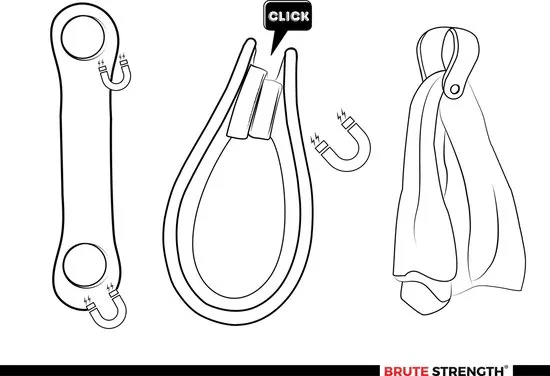 Brute Strength - Leren magneet theedoekhaak - Naturel - 6 stuks thumbnail 8