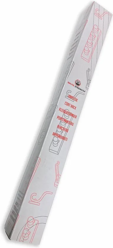 Brute Strength - RVS Lange Kapstok 25 - haaks - 172 cm - Mat Zwart - Wandkapstok - Hangende Design Muurkapstok lang thumbnail 2