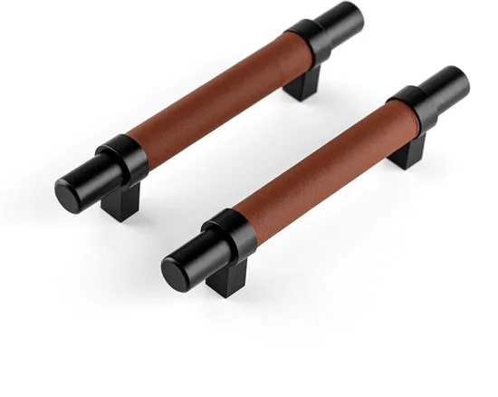 Brute Strength - Leren handgrepen - 96 mm hartafstand - 4 stuks - Afbeelding 1