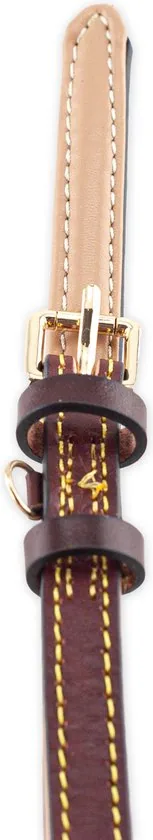 Brute Strength - Luxe leren halsband hond - Bruin - S - (26 - 33 cm) x 1,5cm - Halsband puppy thumbnail 3