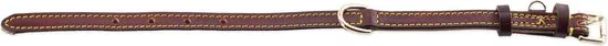 Brute Strength - Luxe leren halsband hond - Bruin - S - (26 - 33 cm) x 1,5cm - Halsband puppy thumbnail 6