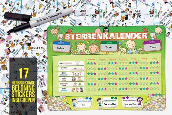 Brute Strength - Magnetisch Beloningssysteem (46) - A3 - Beloningskalender - Planborden - Weekplanner kind - Zindelijkheidstraining thumbnail 5