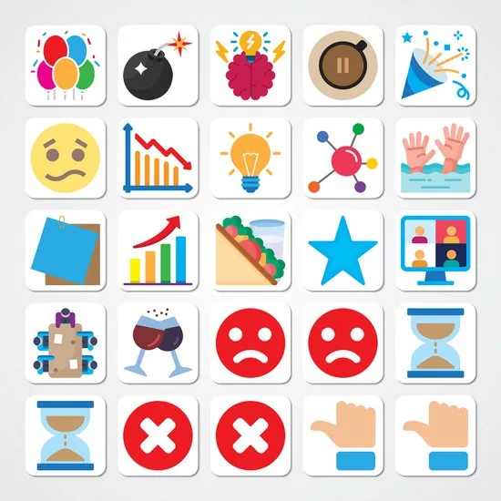 Brute Strength - Magnetische pictogrammen - pictogrammen voor weekplanner planbord (6) - 50 stuks - Afbeelding 1