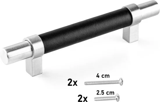 Brute Strength - Leren handgrepen - 96 mm hartafstand - 12 stuks thumbnail 5