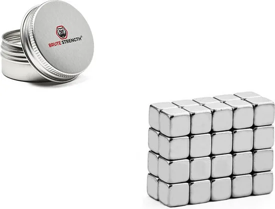 Brute Strength - Super sterke magneten - Vierkant - 5 x 5 x 5 mm - 40 Stuks - Neodymium magneet sterk - Magneten koelkast thumbnail 5