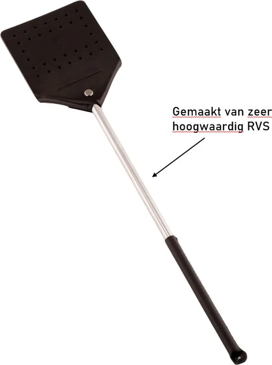 Brute Strength - Leren vliegenmepper - Zwart - 2 stuks - Vliegenvanger - Vliegenmeppers - Leer thumbnail 7