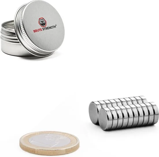 Brute Strength - Super sterke magneten - Rond - 8 x 2 mm - 20 Stuks - Neodymium magneet sterk - Magneten koelkast thumbnail 6