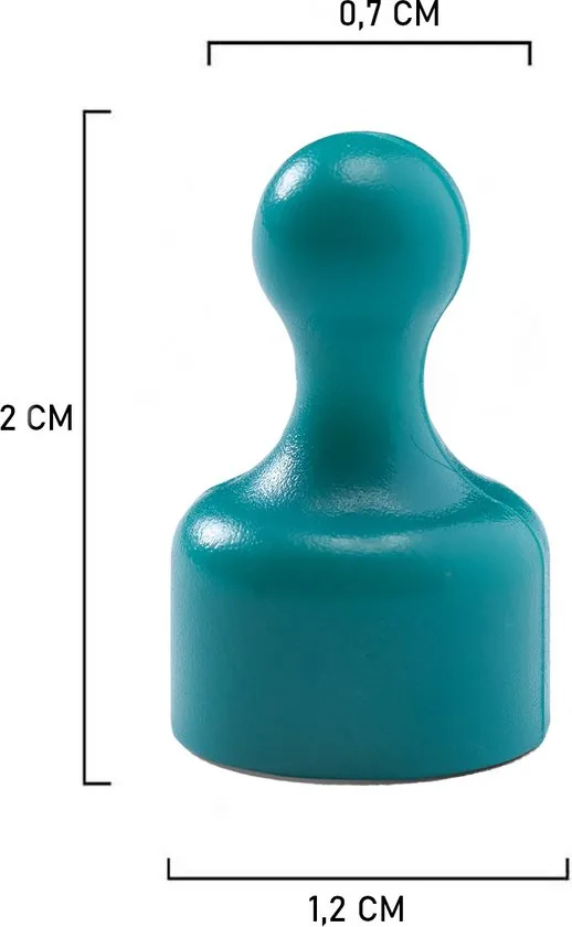 Brute Strength - Gekleurde Magneten Pionnen - 20 x 12 mm - 20 stuks - Neodymium magneet sterk - Voor koelkast thumbnail 7