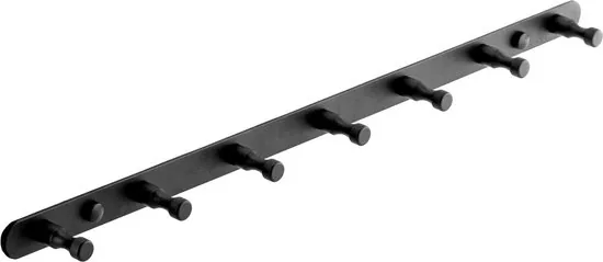 Brute Strength - RVS Kapstok 7 - haaks - 54 cm - Mat Zwart - Wandkapstok - Hangende Design Muurkapstok thumbnail 1