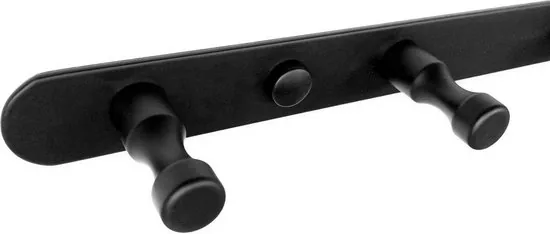 Brute Strength - RVS Kapstok 7 - haaks - 54 cm - Mat Zwart - Wandkapstok - Hangende Design Muurkapstok thumbnail 6