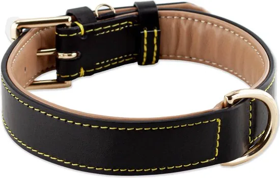 Brute Strength - Luxe leren halsband hond - Zwart - XXL - (66 - 73) x 3,5 cm thumbnail 5