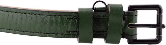 Brute Strength - Luxe leren halsband hond - Donker groen - M - (36 - 43 cm) x 2,5cm thumbnail 6