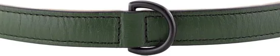 Brute Strength - Luxe leren halsband hond - Donker groen - M - (36 - 43 cm) x 2,5cm thumbnail 7