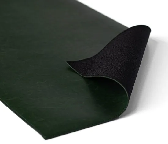 Brute Strength - Luxe Bureau Onderlegger Kunstleer - Groen - Bureau Organizer - 80x40 cm - Thuiswerken - Bureaumat thumbnail 2