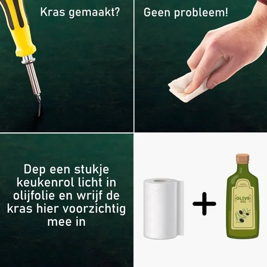 Brute Strength - Luxe Bureau Onderlegger Kunstleer - Groen - Bureau Organizer - 80x40 cm - Thuiswerken - Bureaumat thumbnail 7