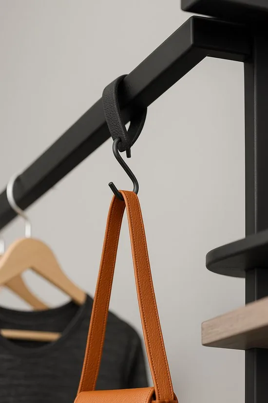 Brute Strength - Leren S-haak hangers - Zwart - 2 stuks - 12,5 x 2,5 cm - Zwart zilver - Leer thumbnail 11